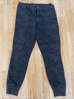 Level 99- Black Camouflage Cargo Jogger Pants